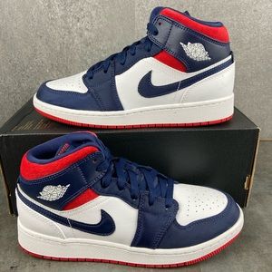 New Jordan 1 Mid USA GS Youth Sizes